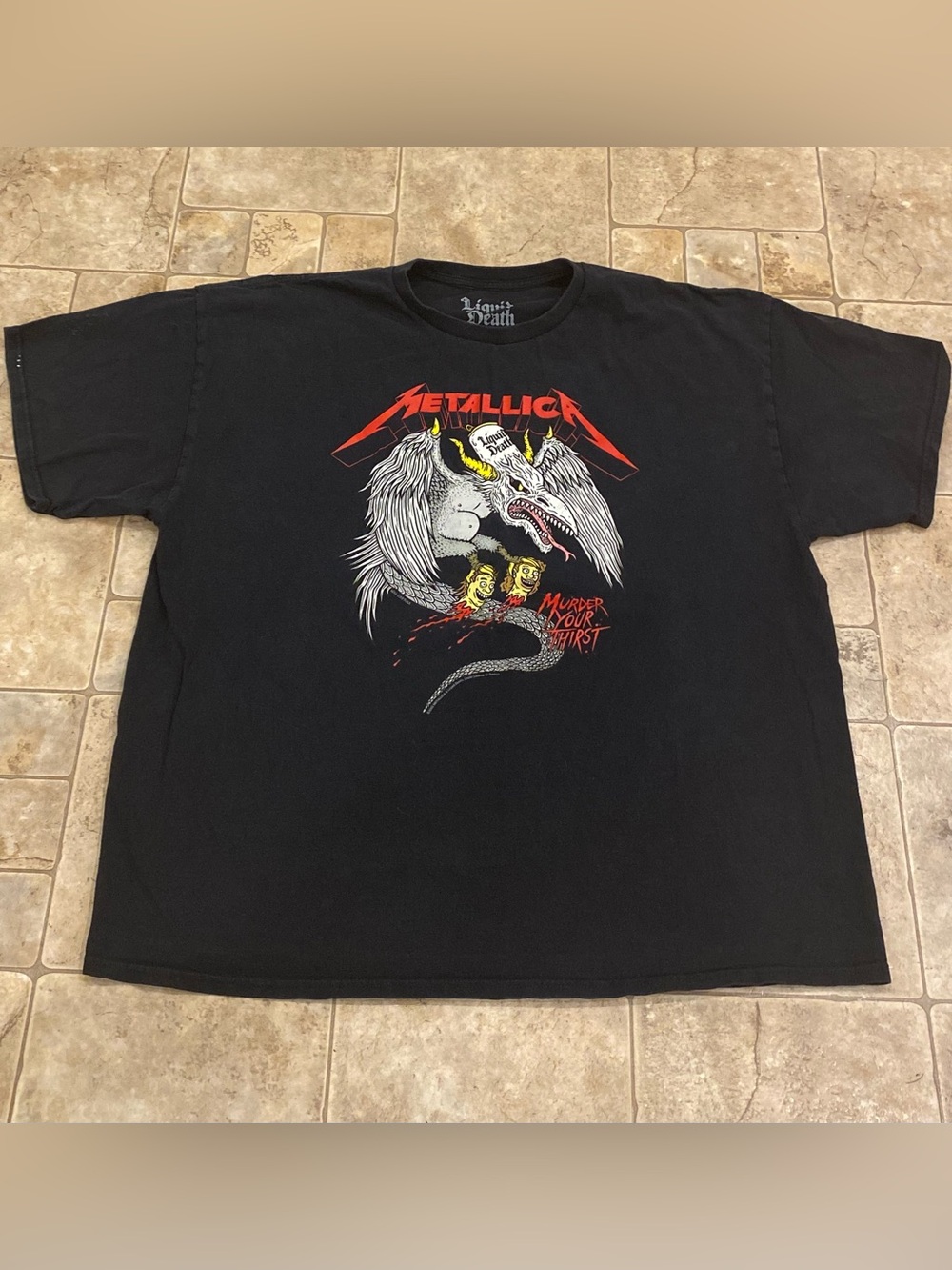 Metallica Liquid Death Murder Your Thirst M72 World Tour T-Shirt 2XL